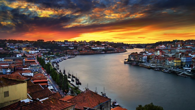 Sunset in Porto