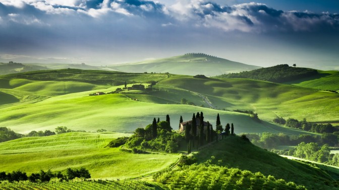 Tuscany green hills