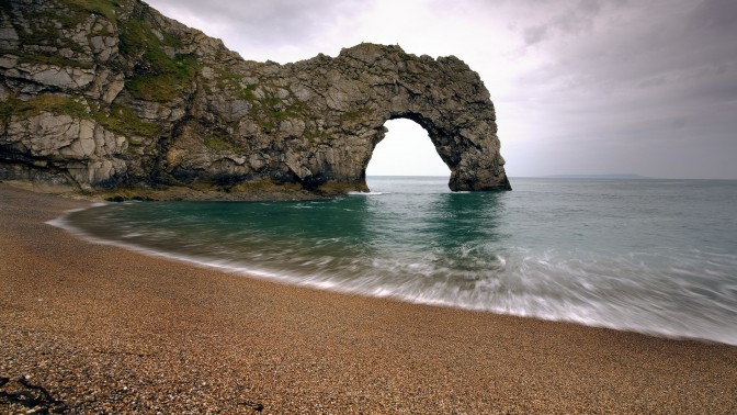 Rock arch in the sea