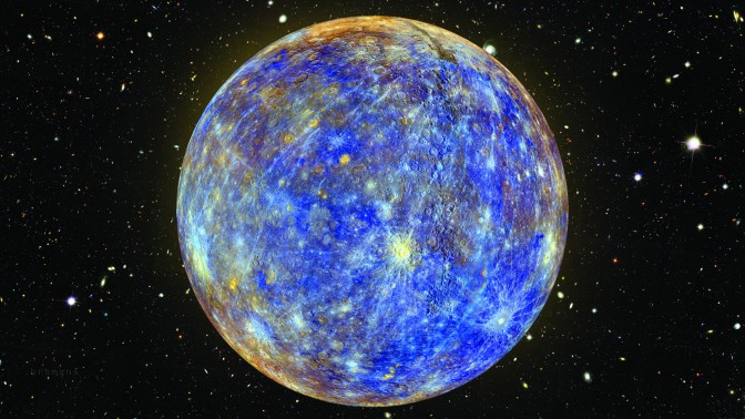 Mercury with deep stars